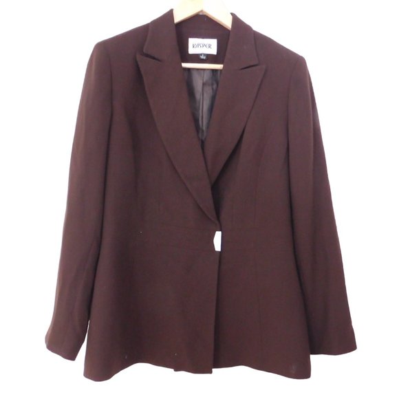 Kasper Jackets & Blazers - Kasper Womens Suit Jacket Blazer Brown Mid Length Size 6 Career Work Clothes